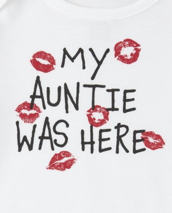 Baby Auntie Was Here Graphic Bodysuit