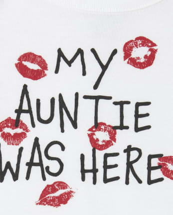 Baby Auntie Was Here Graphic Bodysuit