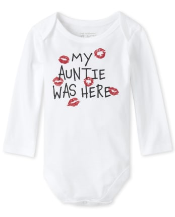 Baby Auntie Was Here Graphic Bodysuit