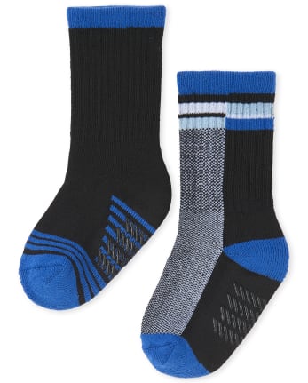 Baby And Toddler Boys Colorblock Crew Socks 6-Pack