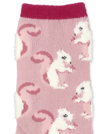 Paquete de 6 calcetines deportivos con estampado de animales y purpurina para niñas