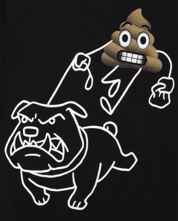 Boys Emoji Dog Graphic Tee