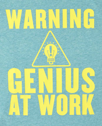 Boys Genius Warning Graphic Tee