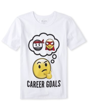 Camiseta con gráfico de emoji profesional para niños