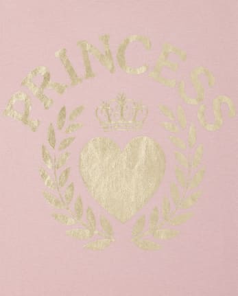 Camiseta con estampado de princesa a juego de papel de aluminio para niñas Mami y yo