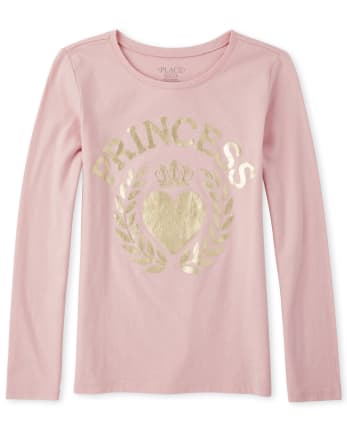 Camiseta con estampado de princesa a juego de papel de aluminio para niñas Mami y yo