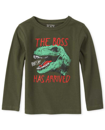 Baby And Toddler Boys Dino Boss Graphic Tee