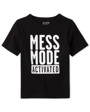 Baby And Toddler Boys Mess Mode Graphic Tee