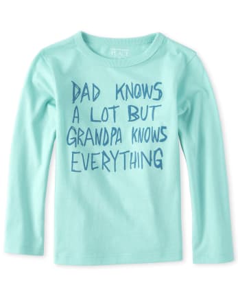Baby And Toddler Boys Grandpa Knows Graphic Tee
