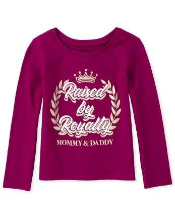 Baby And Toddler Girls Foil Royalty Graphic Tee