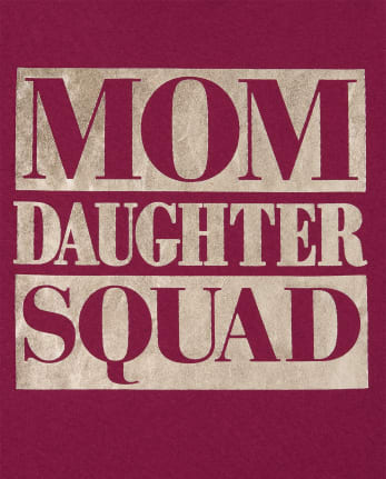 Womens Matching Family Foil Squad Graphic Tee