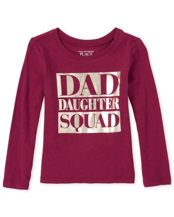 Camiseta con gráfico de escuadrón de lámina familiar a juego para bebés y niñas pequeñas