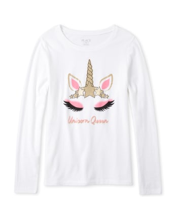 Camiseta con estampado de unicornio y reina con purpurina para mujer, mamá y yo