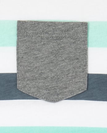 Boys Striped Pocket Top