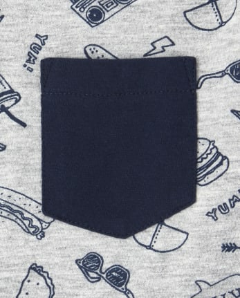 Boys Food Pocket Top