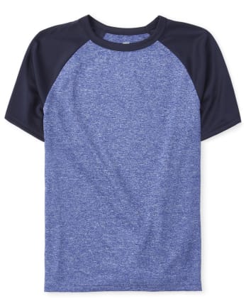 Top de rendimiento raglán jaspeado Mix And Match para niños