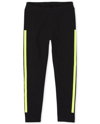 Leggings con rayas laterales activas para niñas