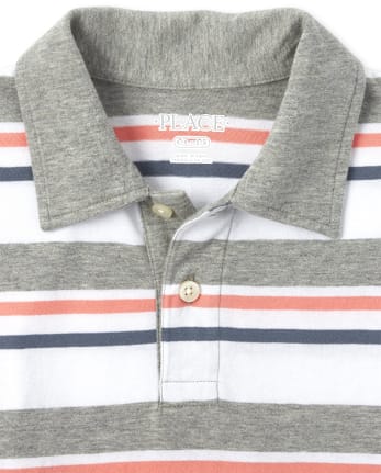 Polo en jersey rayé pour garçon