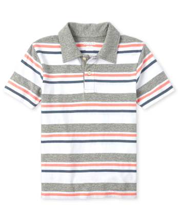 Polo en jersey rayé pour garçon