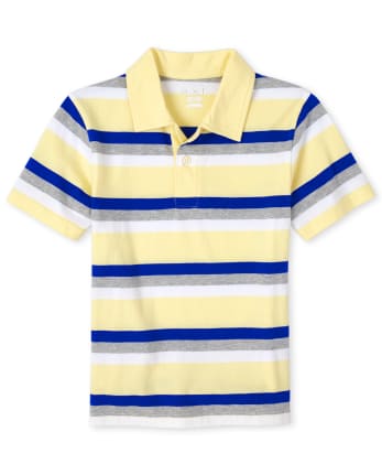 Boys Striped Jersey Polo
