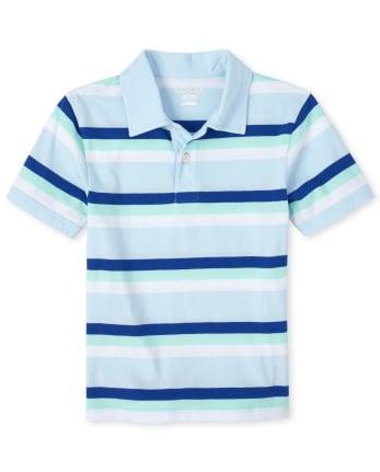 Polo de punto a rayas para niño