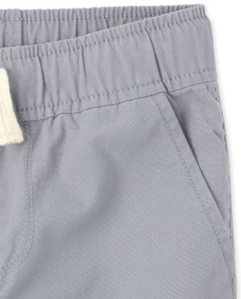 Boys Woven Pull On Jogger Shorts | The Children's Place - FIN GRAY