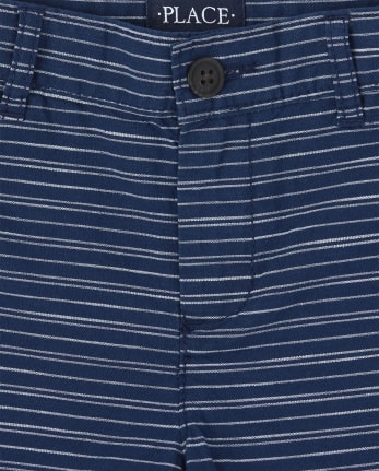 Short chino rayé pour garçon