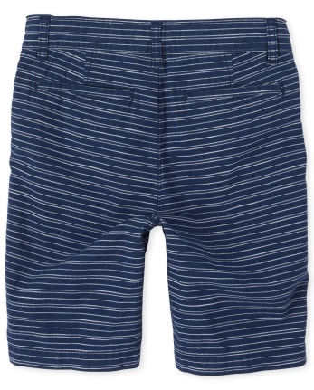 Short chino rayé pour garçon