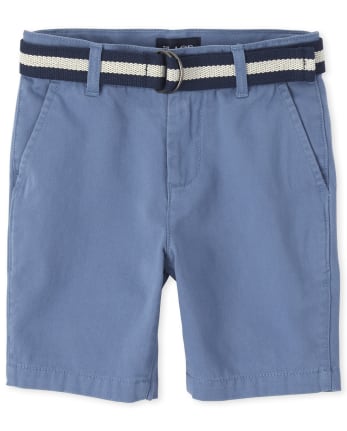 Shorts chinos con cinturón para niños
