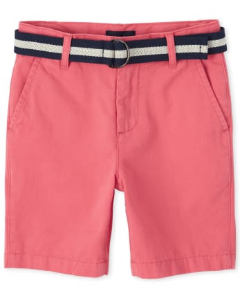 Boys Belted Chino Shorts