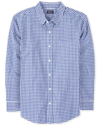 Mens Dad And Me Gingham Poplin Matching Button Up Shirt