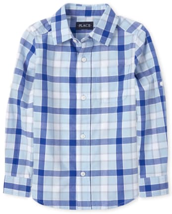 The Childrens Place Boys Long Sleeve Button Down Shirt