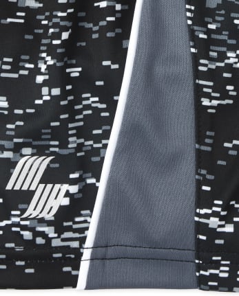 Shorts de baloncesto de alto rendimiento con rayas laterales y estampado Mix And Match para bebés y niños pequeños