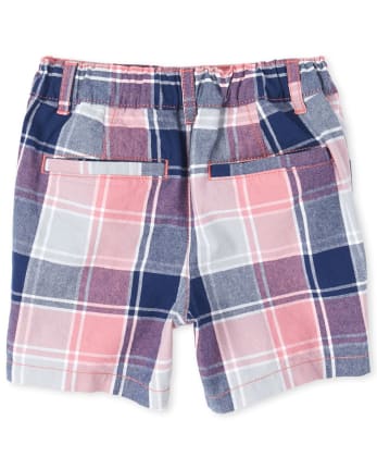 Baby plaid shorts clearance