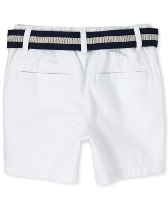 Baby And Toddler Boys Belted Chino Shorts