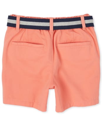 Baby And Toddler Boys Belted Chino Shorts