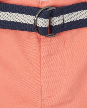 Baby And Toddler Boys Belted Chino Shorts