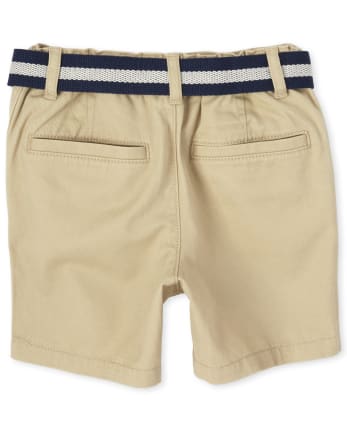 Short chino ceinturé pour bébés et tout-petits garçons