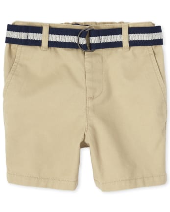 Short chino ceinturé pour bébés et tout-petits garçons