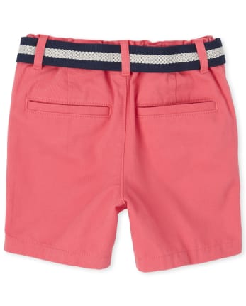 Short chino ceinturé pour bébés et tout-petits garçons