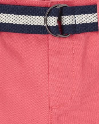 Short chino ceinturé pour bébés et tout-petits garçons