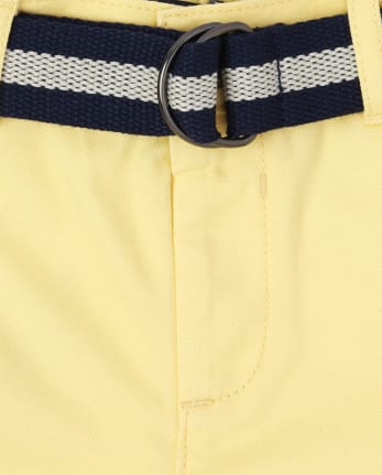 Baby And Toddler Boys Belted Chino Shorts