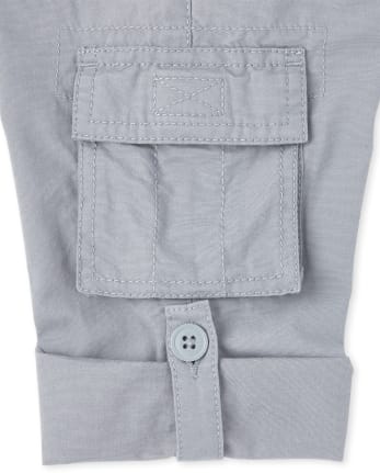 Baby And Toddler Boys Roll Up Pull On Cargo Pants