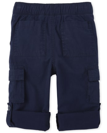 Baby And Toddler Boys Roll Up Pull On Cargo Pants