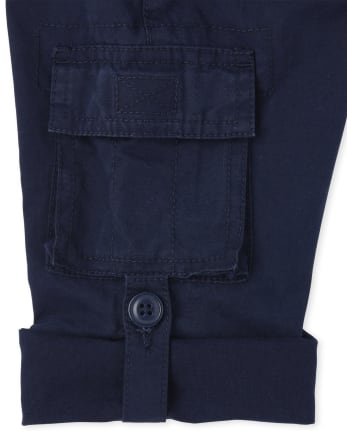 Baby And Toddler Boys Roll Up Pull On Cargo Pants