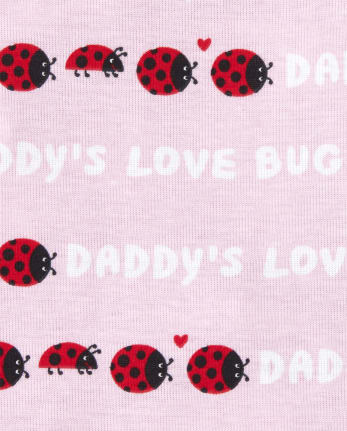 Pyjama une pièce en coton ajusté Lady Bug pour bébés et petites filles