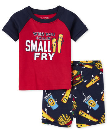 Baby And Toddler Boys French Fry Snug Fit Cotton Pajamas