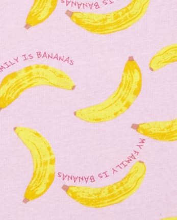 Pyjama 4 pièces en coton ajusté aux fruits pour bébés et petites filles