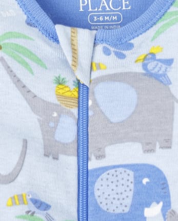 Baby And Toddler Boys Jungle Snug Fit Cotton One Piece Pajamas