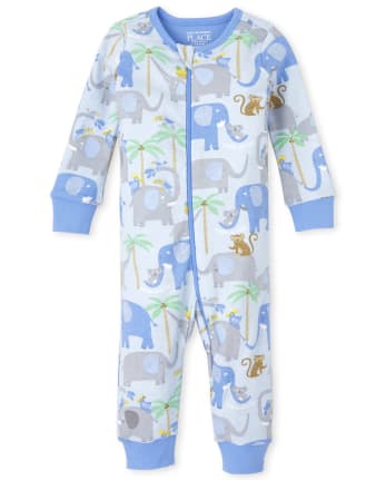 Baby And Toddler Boys Jungle Snug Fit Cotton One Piece Pajamas